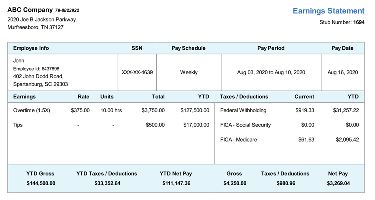 Check Stubs Maker Free