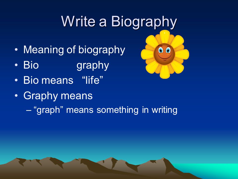 Biography Meaning